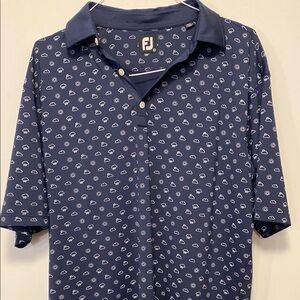 FootJoy Blue Polo Shirt with Weather Pattern
